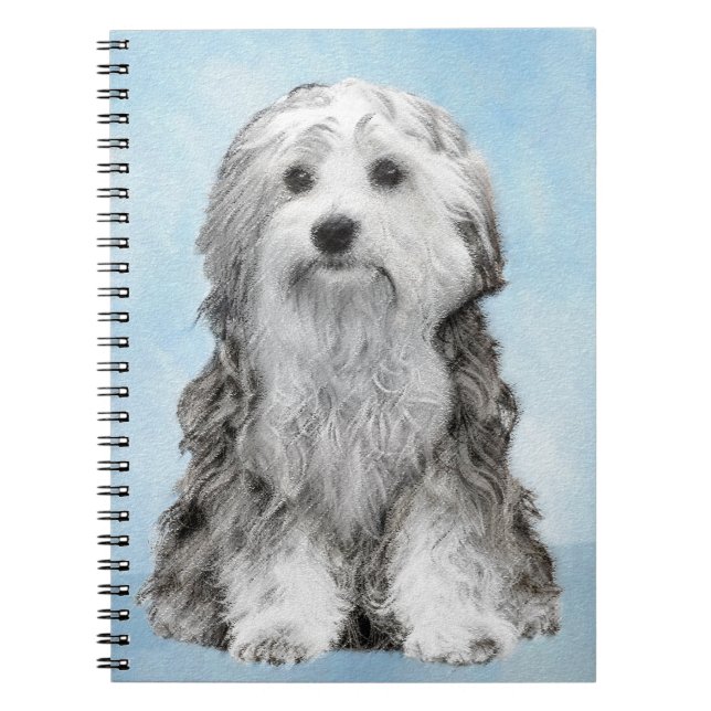 Lowchen Painting - Cute Original Dog Art Notebook (Front)