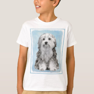 Lowchen Painting - Cute Original Dog Art T-Shirt