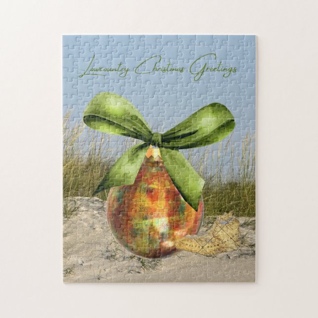 Lowcountry Christmas Greetings Hilton Head Island Jigsaw Puzzle (Vertical)