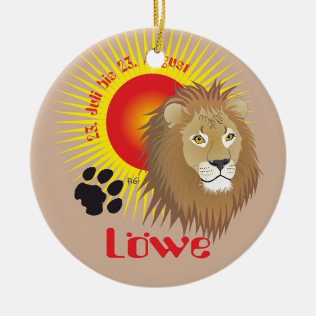 Löwe 23. Juli bis 22. August Ornament (Front)
