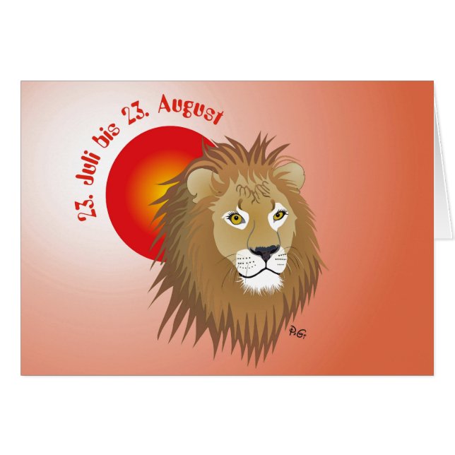 Löwe - Sternzeichen Karte (Front Horizontal)