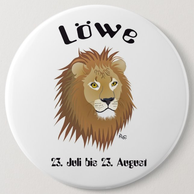 Löwe Tierkreiszeichen Buttons (Front)