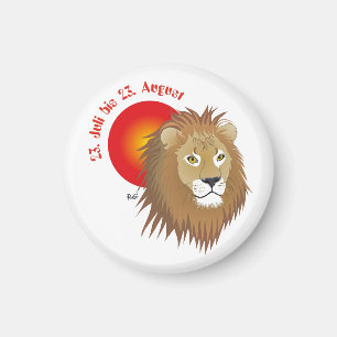 Löwe - Zoological sign Magnet