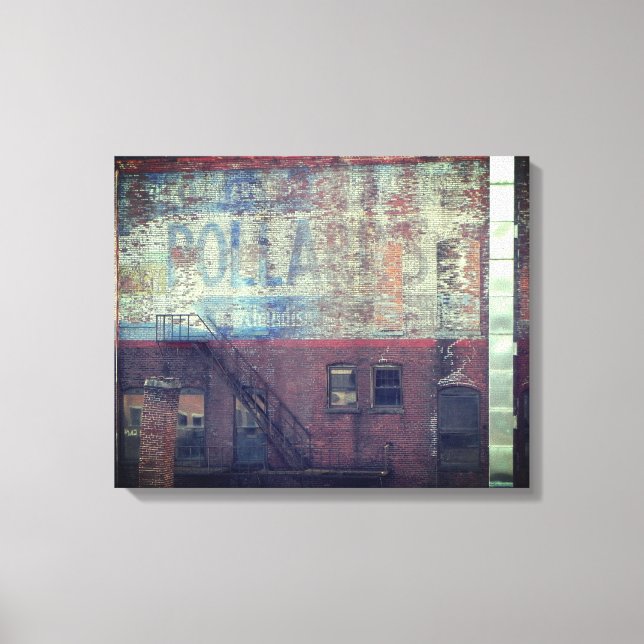 LOWELL MA BUILDING SIGN  WRAPPED CANVAS PRINT (Front)