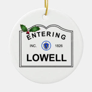 Lowell MA Ceramic Tree Decoration