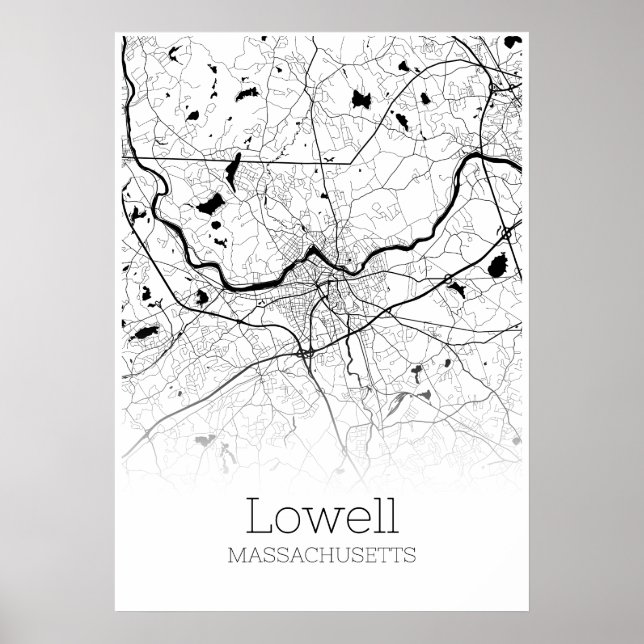 Lowell Map - Massachusetts - City Map Poster (Front)