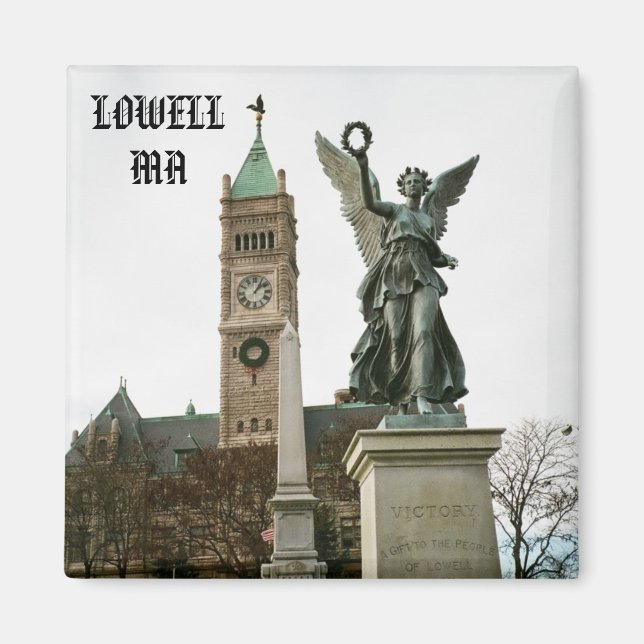 LOWELL MASSACHUSETTS CITY HALL MAGNET (Front)