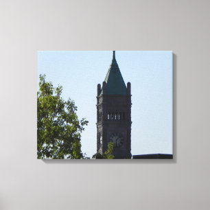 LOWELL MASSACHUSETTS ROOF TOP SERIES WRAPPED CANVAS PRINT