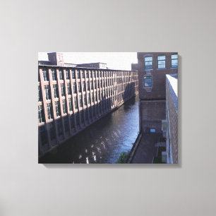 LOWELL MILL CITY CANAL WRAPPED CANVAS PRINT
