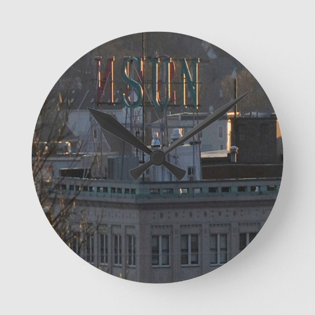 LOWELL SUN BUILDING ROUND CLOCK (Front)