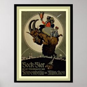 Lowenbrau Bock Beer Ad Poster 12 x 16
