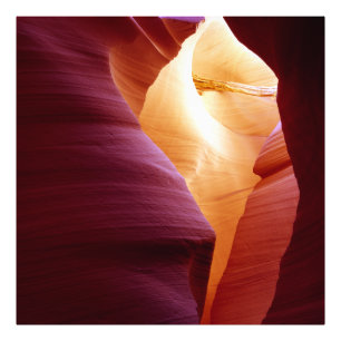 Lower Antelope Canyon With Wood Photo Print