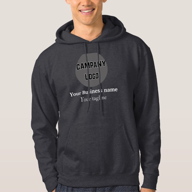 lower black business sweatshirt with logo on back (Front)