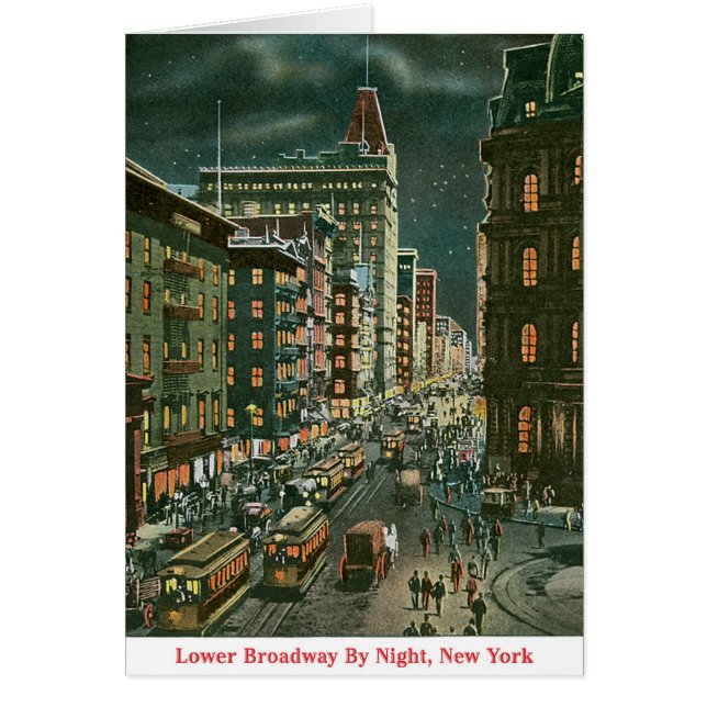 Lower Broadway by Night (Front)