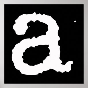 lower case a poster