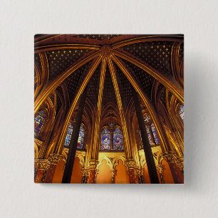 Lower chapel of La Sainte-Chapelle, Paris, 15 Cm Square Badge