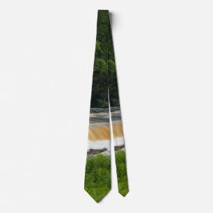 Lower Falls At Tahquamenon Neck Tie