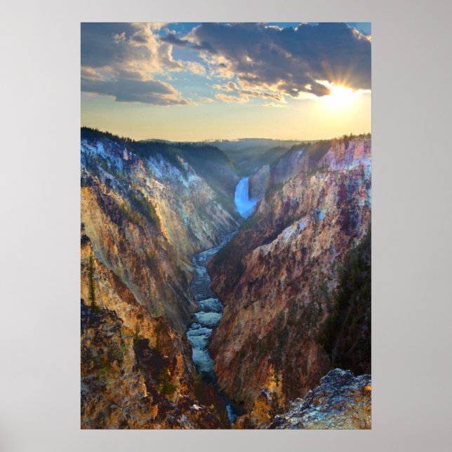 Lower Falls from Artist's Point Poster (Front)