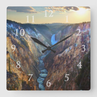 Lower Falls from Artist's Point Square Wall Clock