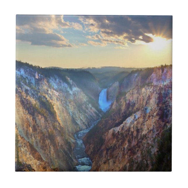 Lower Falls from Artist's Point Tile (Front)