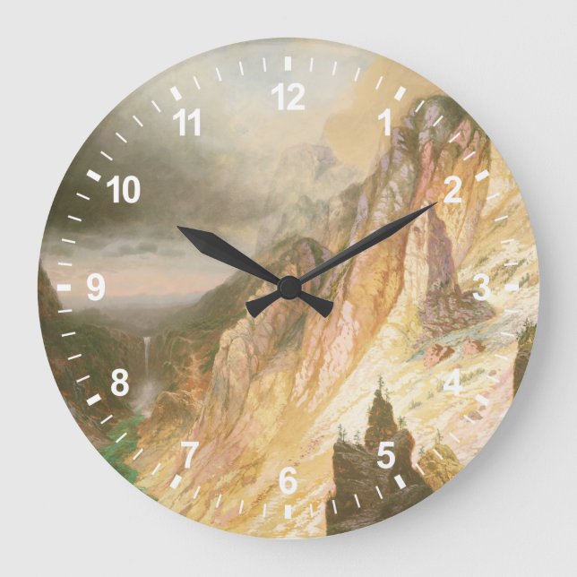 Lower Falls, Grand Canyon of the Yellowstone Large Clock (Front)