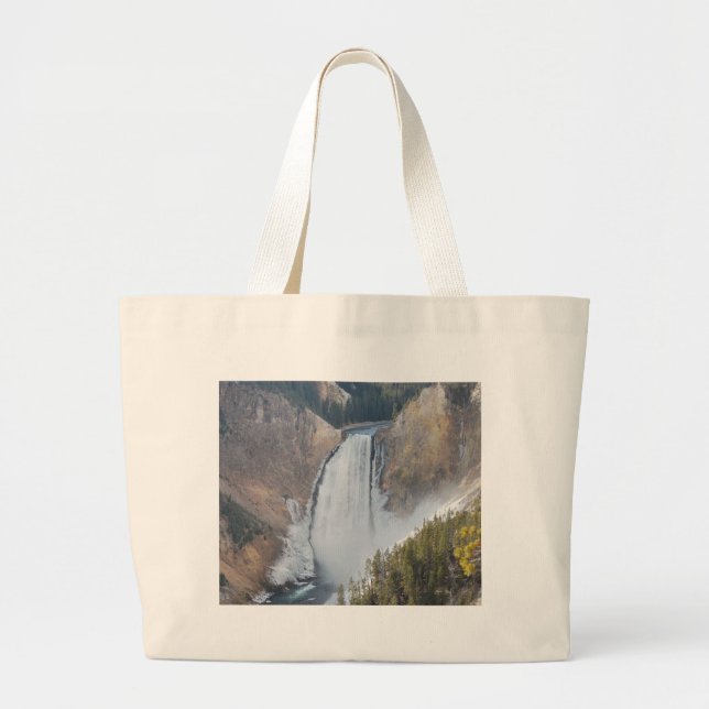 Lower Falls of the Yellowstone Large Tote Bag (Front)