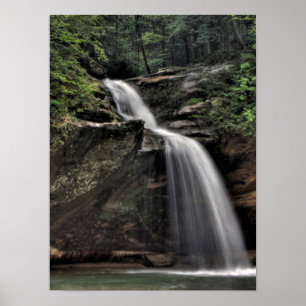 Lower Falls, Old Man's Cave, Hocking Hills, Ohio Poster