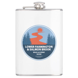 Lower Farmington & Salmon Brook Wild And Scenic Ri Hip Flask