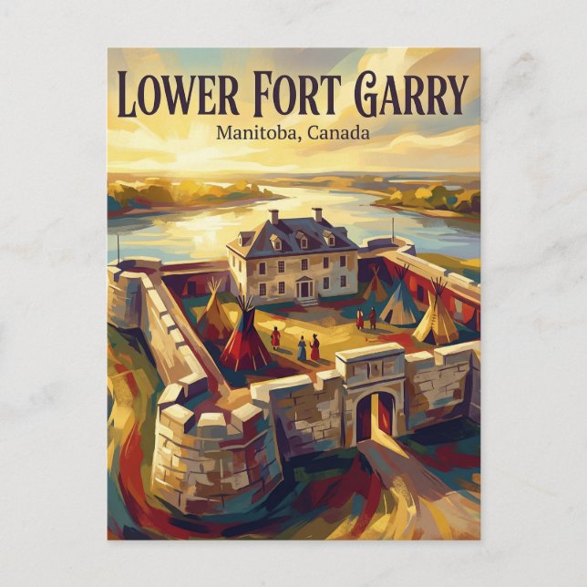 Lower Fort Garry Canada Postcard (Front)