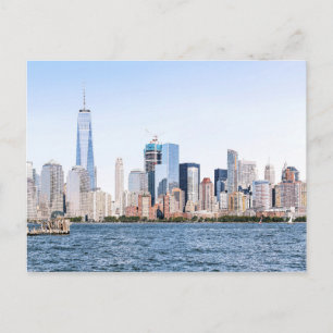 Lower Manhattan Colour Sketch Postcard