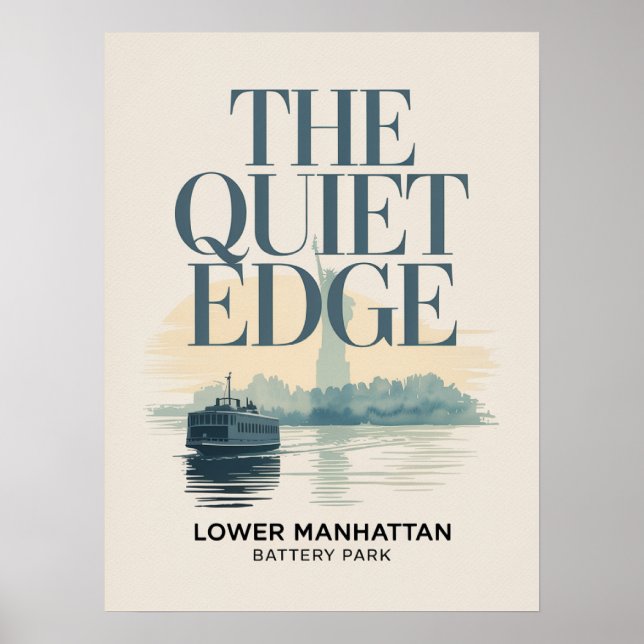 Lower manhattan skyline and harbour poster (Front)