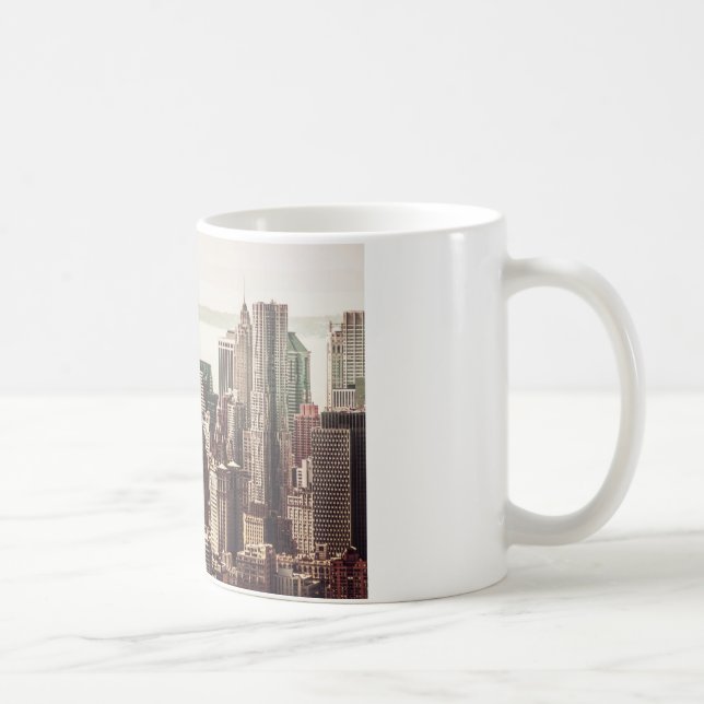 Lower Manhattan Skyline - View from Midtown Coffee Mug (Right)