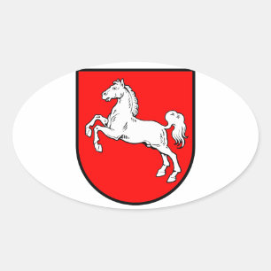 Lower Saxony Coat of Arms Oval Sticker