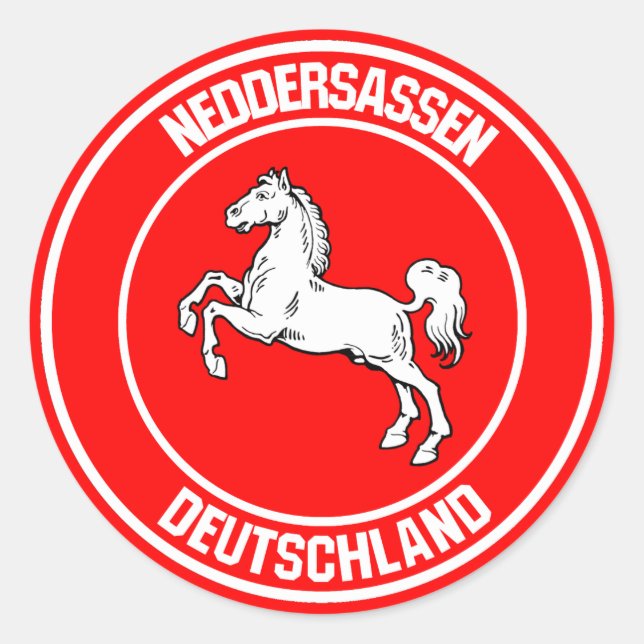 Lower Saxony Round Emblem Classic Round Sticker (Front)