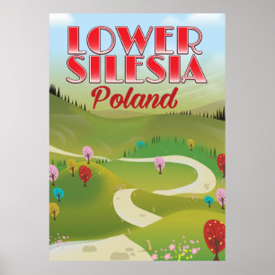 lower Silesia Poland travel poster