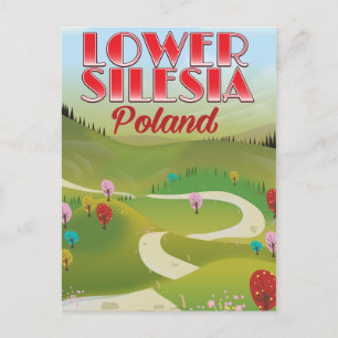 lower Silesia Poland travel poster Postcard