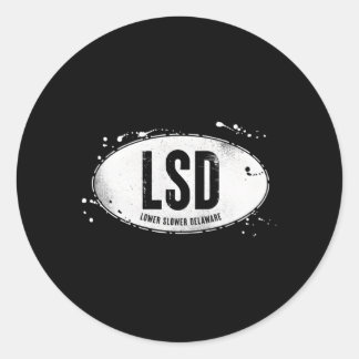 Lower Slower Delaware 2 Classic Round Sticker