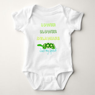 Lower Slower Delaware Baby Bodysuit