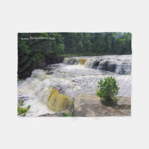 Lower Tahquamenon Falls fleece blanket