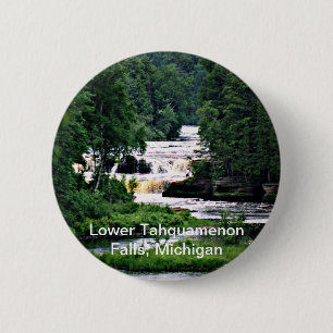 Lower Tahquamenon Falls State Park, Michigan 6 Cm Round Badge