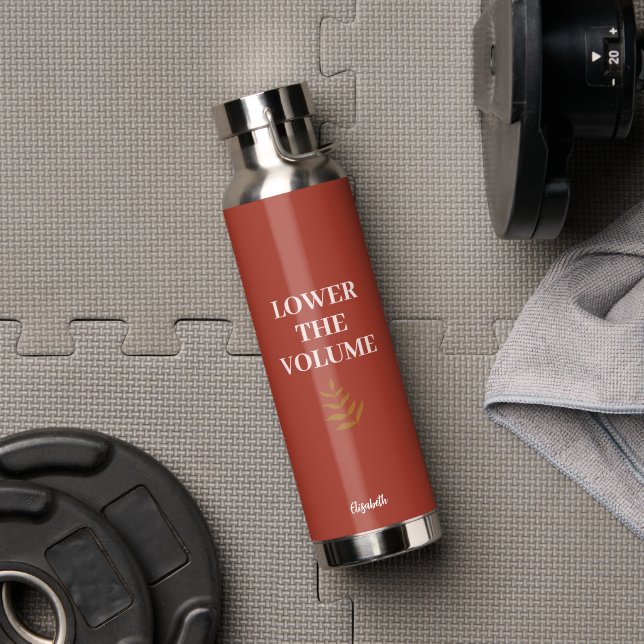 Lower the Volume Water Bottle | Minimalist  (Gym (Rotated))