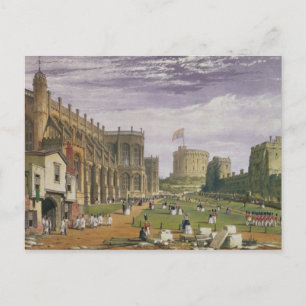 Lower Ward with a view of St George's Chapel and t Postcard