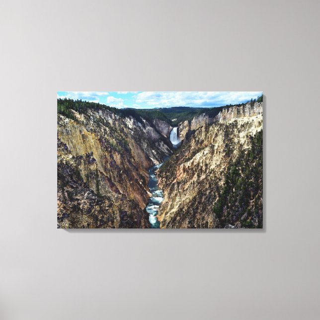 Lower Yellowstone Falls Canvas Print (Front)