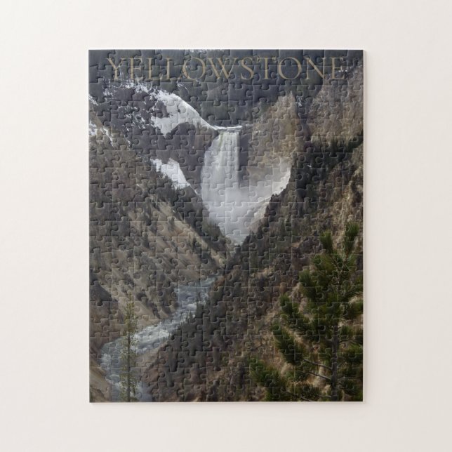 Lower Yellowstone Falls Yellowstone National Park Jigsaw Puzzle (Vertical)