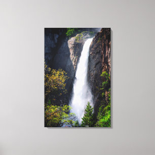 Lower Yosemite Falls Cascading Canvas Print