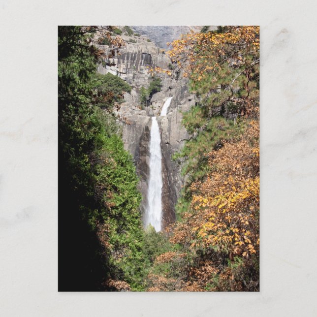 Lower Yosemite Falls in November Postcard (Front)