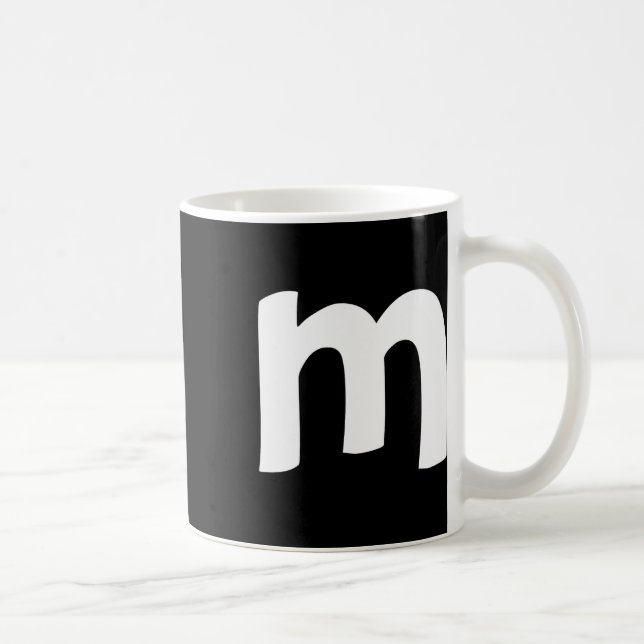 Lowercase Alphabet M Merry Christmas  Coffee Mug (Right)