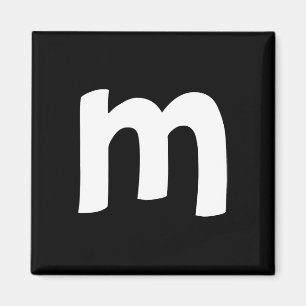 Lowercase Alphabet M Merry Christmas Magnet