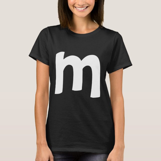 Lowercase Alphabet m T-Shirt (Front)