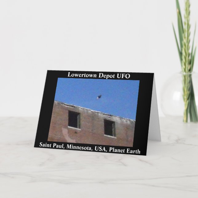 "Lowertown Depot UFO" Birthday Card (Front)